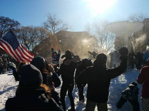 Epic 'Snow Wars' battle in Dupont